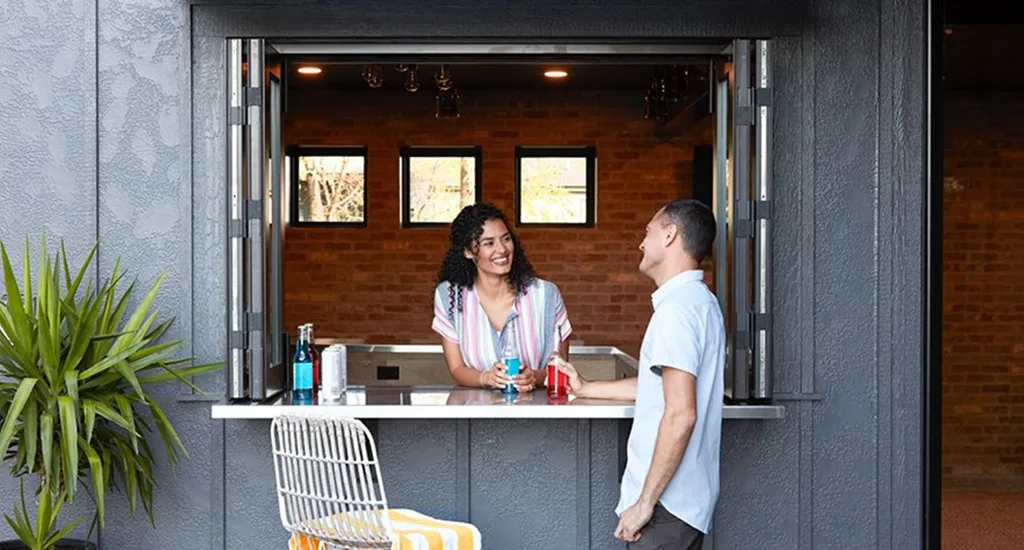 Kitchen Pass Through Window Installation Between Indoor and Outdoor Areas
